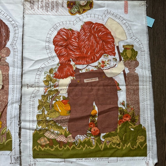 Vintage 1983 Melco Cabbage Patch Kids Fall Harvest DIY Sewing Pillow Panels - Picture 8 of 12